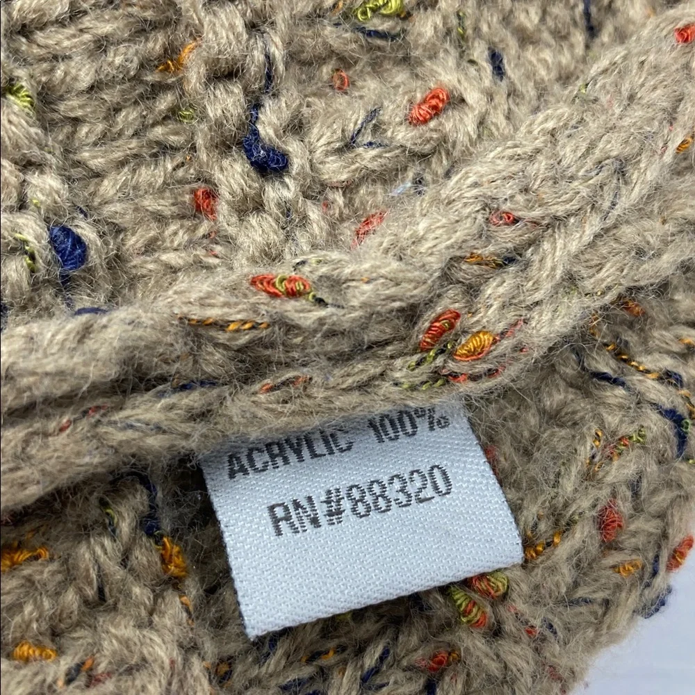 C.C Messy Bun Beanie Tail Chunky Knit Stretch Confetti Ponytail Beanie